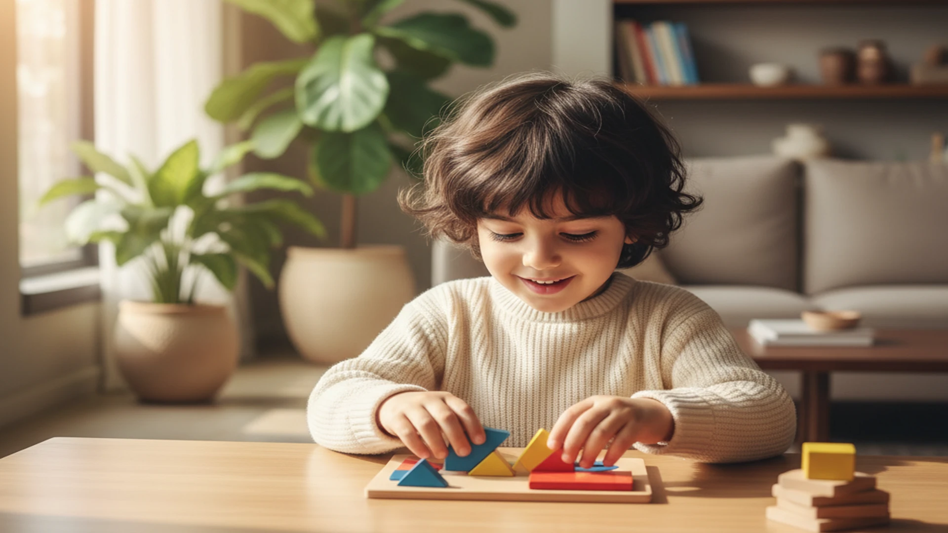 کودک در حال انجام تست هوش در پلتفرم ارزیابی و آموزش آنلاین