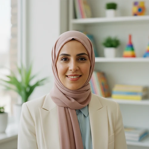 متخصص روانشناسی کودک در تیم اینوا با پوشش حرفه‌ای و مدرن